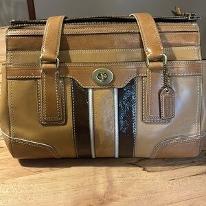 Classic stylish vintage Coach bag. Leather